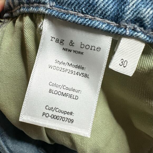 RAG & BONE Andi High Rise Ankle Wide Leg Jeans Bloomfield Women's Size 30 - Picture 8 of 11